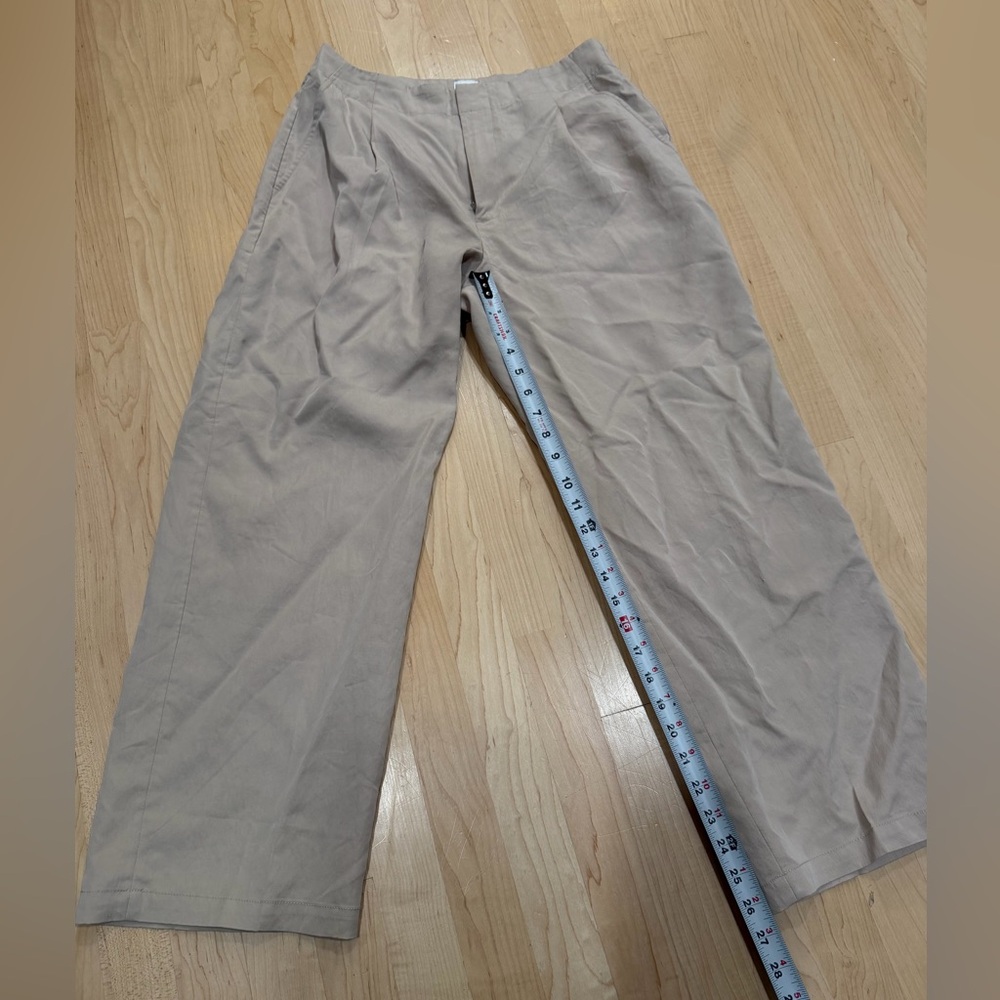 GAP Women's Wide-Leg Khaki Trousers - Light Beige